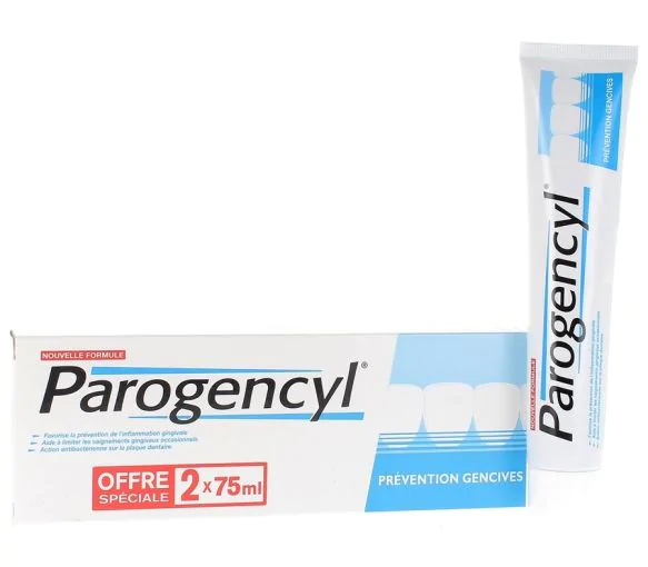 Parogencyl dentifrice prévention gencives - 2 tubes de 75 ml