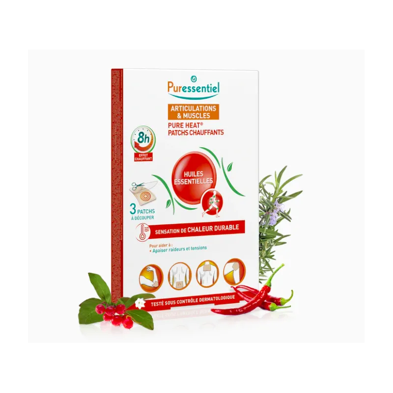 Puressentiel | Patchs chauffants Pure Heat Articulations & Muscles made in France | Alpen Para