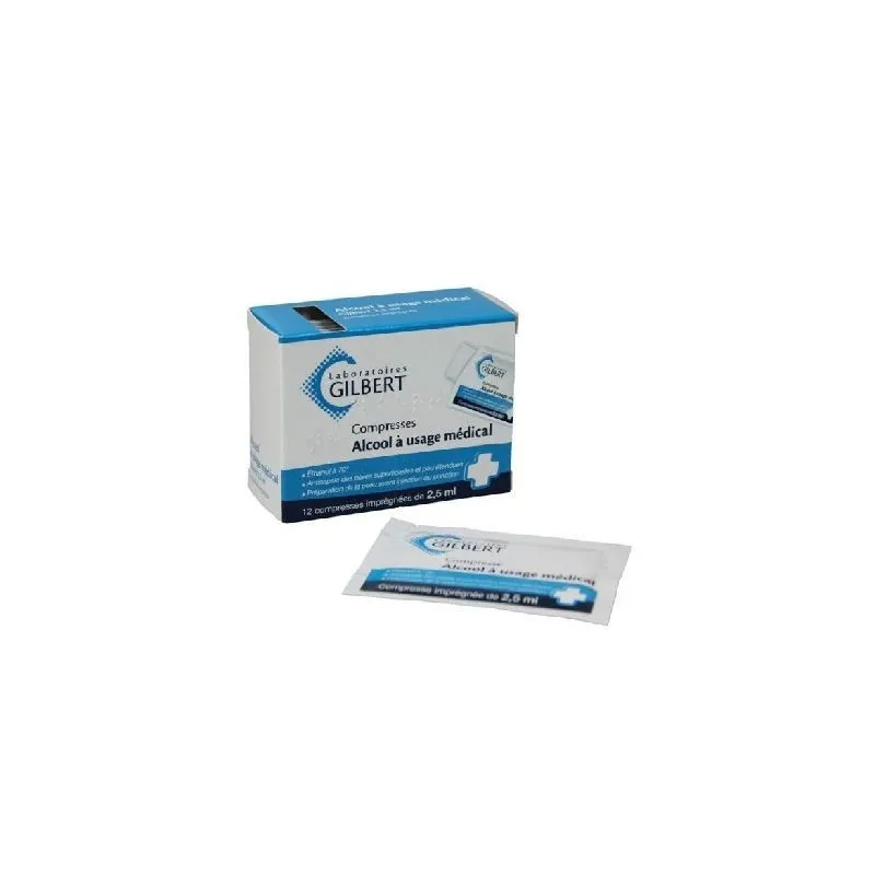 Alcool médical Gilbert compresse 2.5 ml | Nom de la Pharmacie en...