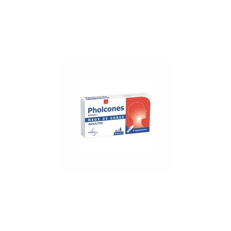Pholcones bismuth adultes 8 suppositoires | Nom de la Pharmacie en...
