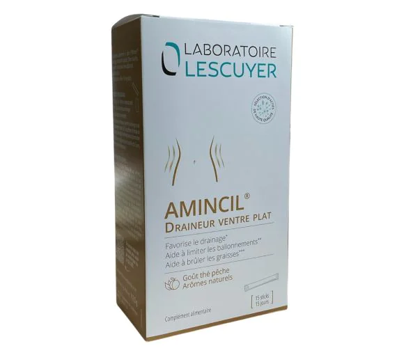 Amincil draineur ventre plat Lescuyer - boite de 15 sticks