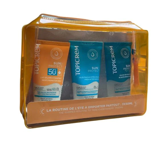 Sun protect trousse voyage Topicrem - trousse de 3 produits