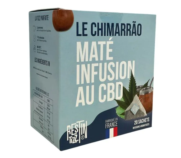Infusion Maté Le Chimarrao au CBD bio Rest In Tizz - boîte de 20 sachets