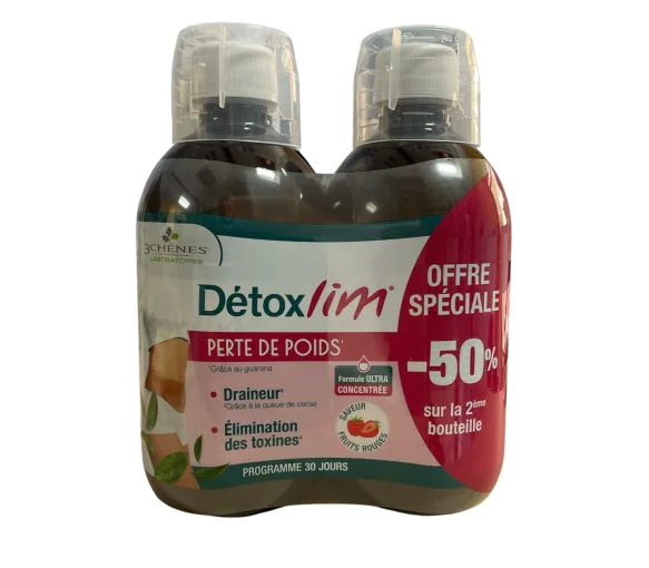 Détoxlim Perte de poids 3 Chênes - lot de 2 flacons de 500ml