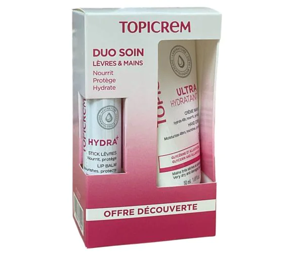 Duo soin lèvres et mains Topicrem - tube de 50ml + stick de 4g