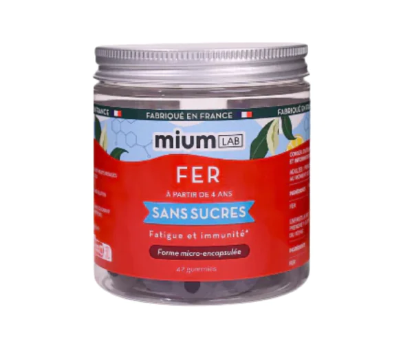 Fer gummies sans sucres Mium Lab - pot de 42 gummies