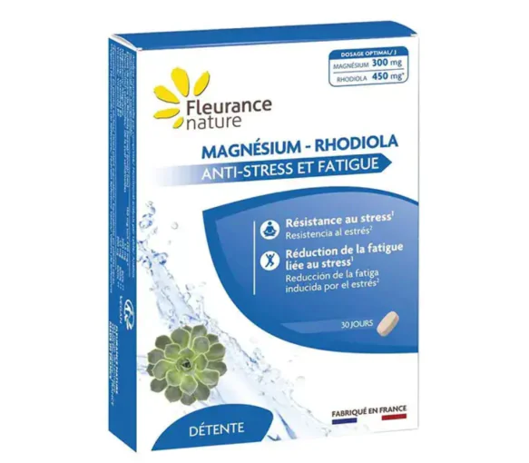 Magnésium Rhodiola Fleurance Nature - boite de 30 comprimés