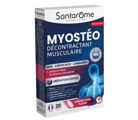 Myostéo décontractant musculaire Santarome - boite de 20 comprimés