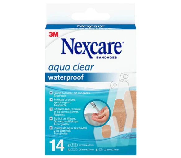 Aqua clear pansements waterproof 3M - boite de 14 pansements