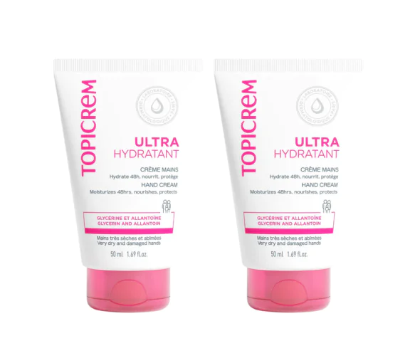 Ultra-hydratant crème mains Topicrem - lot de 2 tubes de 50ml