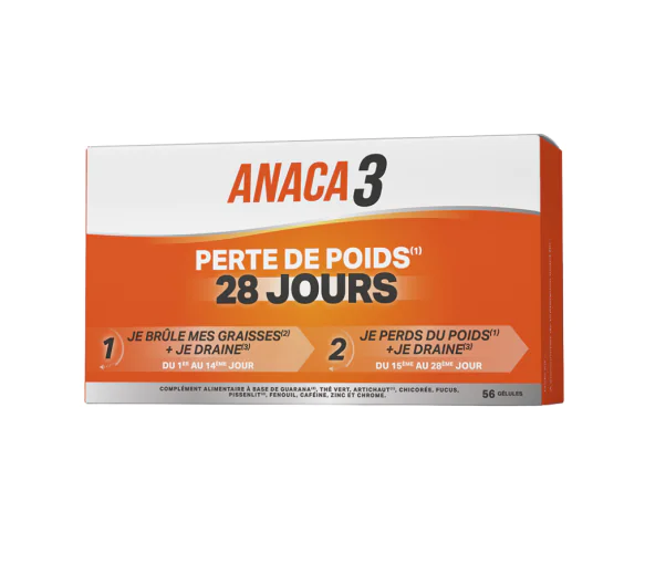 Perte de poids 28 jours Anaca3 - boite de 56 gélules