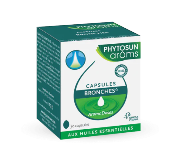 Capsules bronches aromadoses Phytosun arôms - 30 capsules