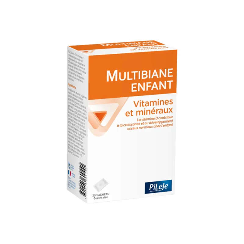 Pileje multibiane enfant vitamines et minéraux 20 sachets -...