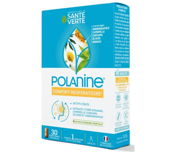 Polanine confort respiratoire Santé verte - boite de 30 comprimés