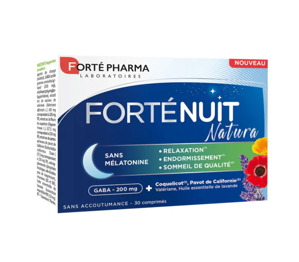 Forté nuit natura sans mélatonine Forté pharma - boite de 30 comprimés