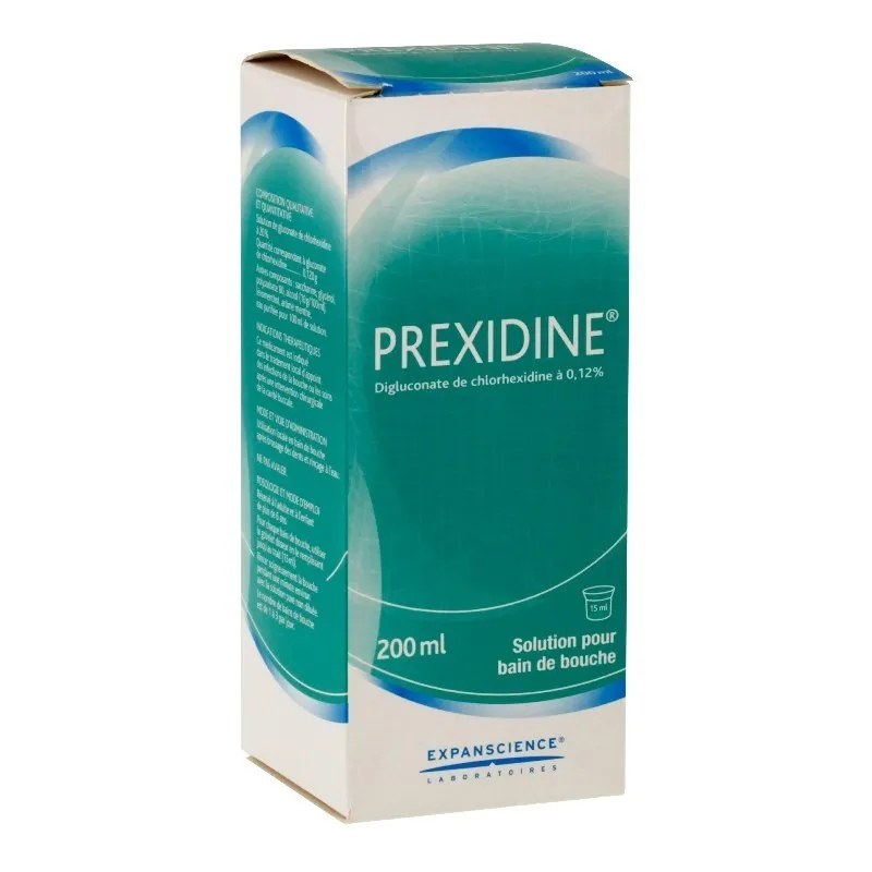 Prexidine 0,12% solution pour bain de bouche 200ml | Nom de la...