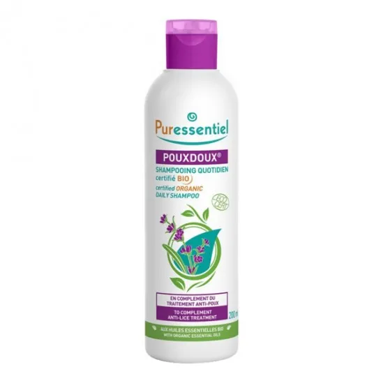 Puressentiel shampooing quotidien pouxdoux certifié bio 200ml