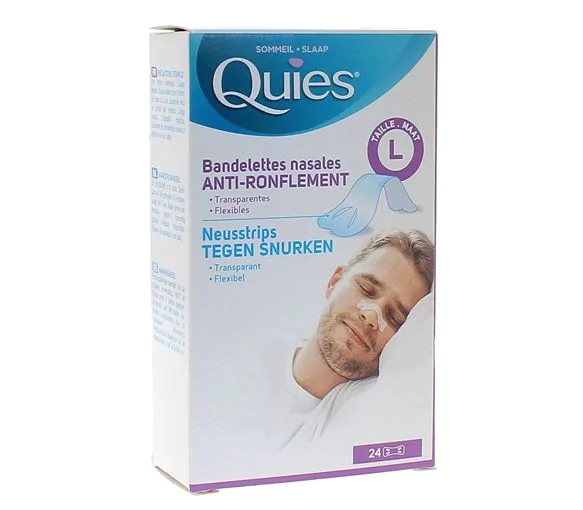 Anti-ronflement bandelette nasale taille L Quies - boite de 24 bandelettes