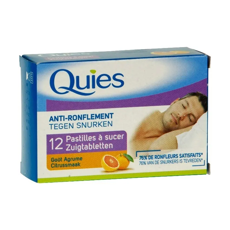 Quies pastilles à sucer anti-ronflement agrumes 12 pastilles | Nom...