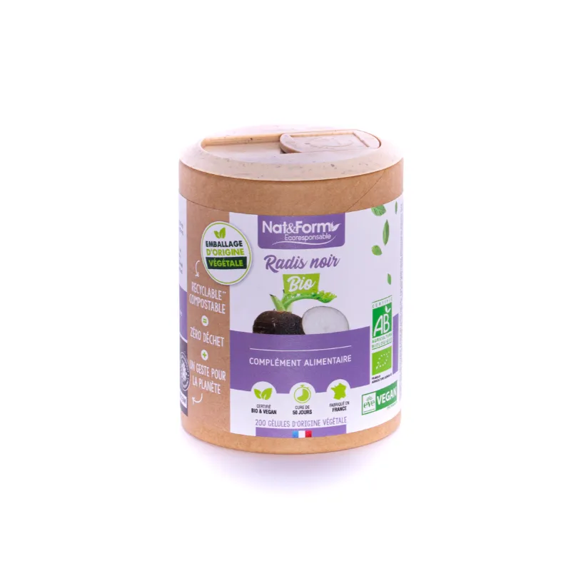 NAT&FORM | Radis Noir Bio, naturel, made in France | Parapharmacie Alpen Para