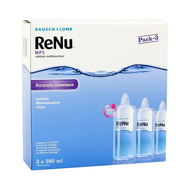 Renu MPS solution multifonctions 3 x 360 ml | Nom de la Pharmacie...