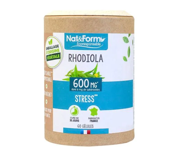 Rhodiola stress Nat&Form - pot de 60 gélules