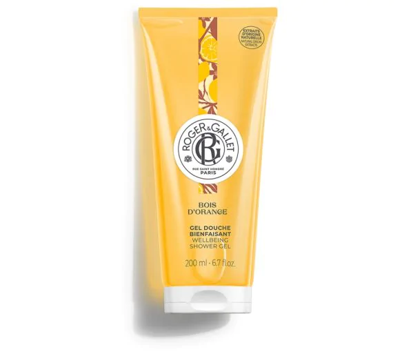 Gel douche bienfaisant bois d'orange Roger & Gallet - tube de 200 ml