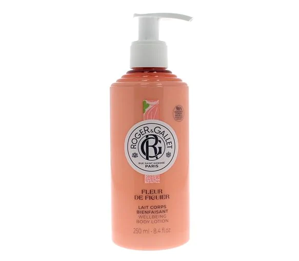 Lait corps bienfaisant fleur de figuier Roger & Gallet - flacon-pompe de 250 ml