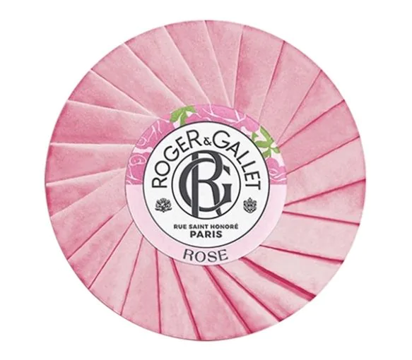 Savon doux parfumé rose Roger & Gallet - pain de 100 g