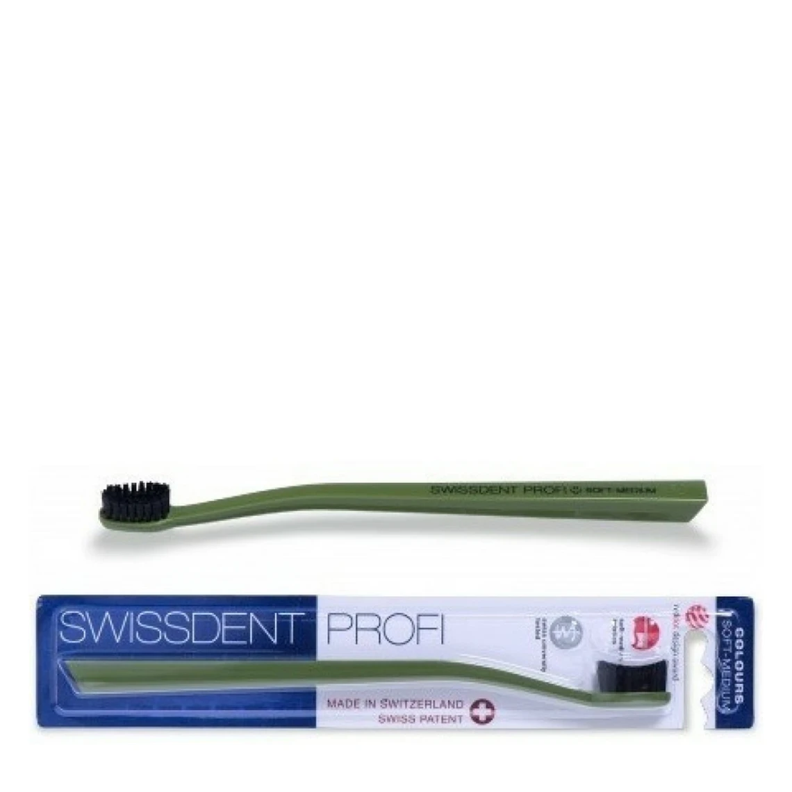 Brosse à dent à poils souple verte