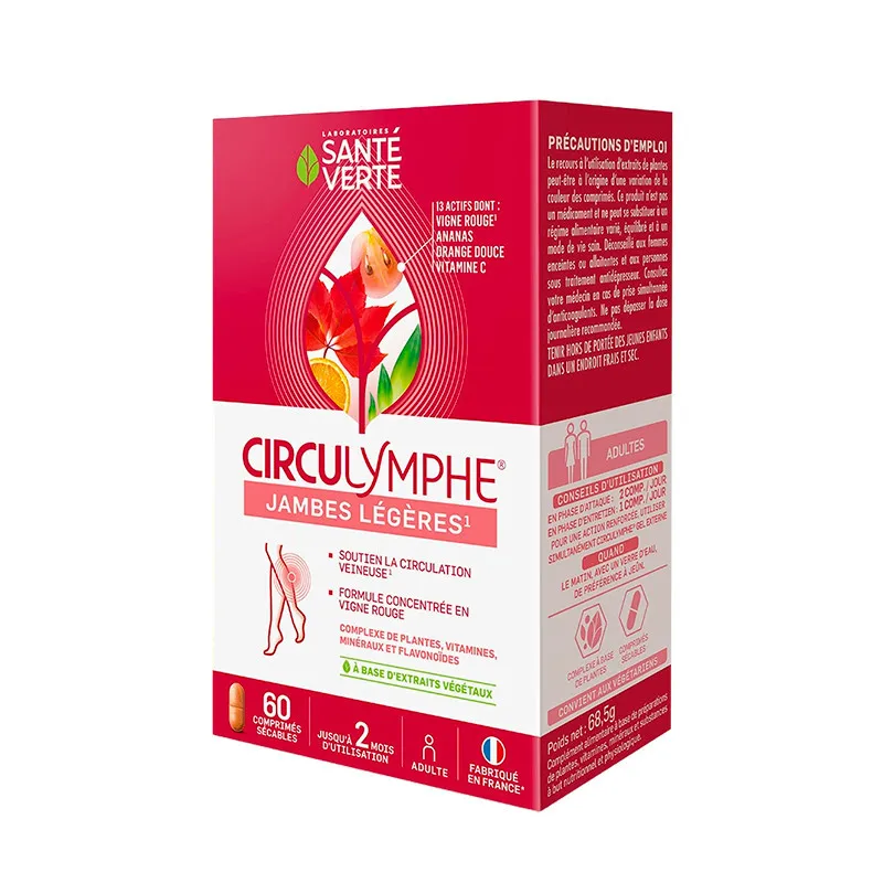 Santé verte circulymphe 60 comprimés