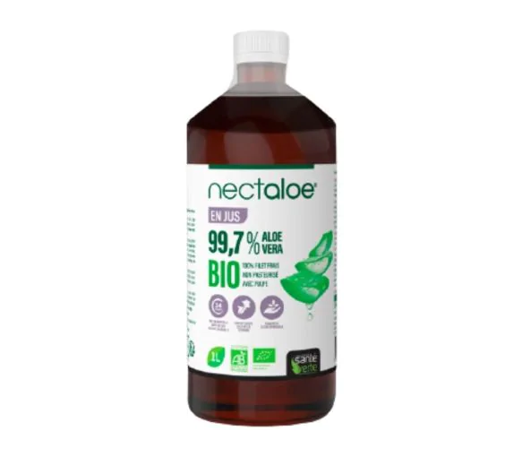 Néctaloé jus à boire 99,7% pur Aloé Vera Santé Verte - flacon de 1L