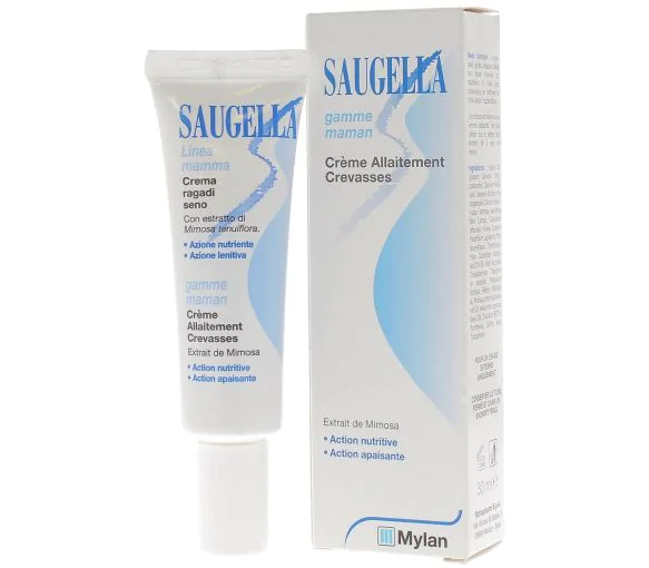 Crème allaitement crevasses Saugella - tube de 30 ml