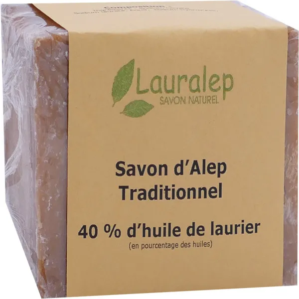 LAURALEP SAVON D'ALEP TRADITIONNEL 200 G 40% D'HUILE DE LAURIER