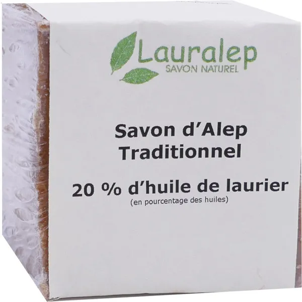 LAURALEP SAVON D'ALEP TRADITIONNEL 200G 20% D'HUILE DE LAURIER