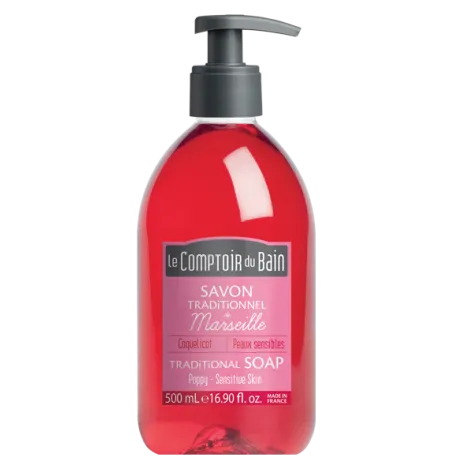 Savon liquide coquelicot 500 ml Le comptoir du bain