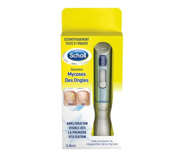 Solution mycoses des ongles Scholl - flacon de 3,8 ml + 5 limes jetables