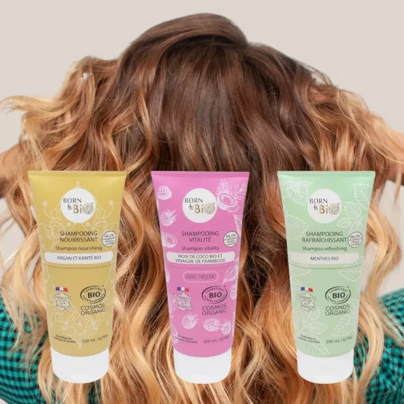 Shampooing 200ml – Born to Bio | Soin Lavant Doux pour Tous Types de Cheveux