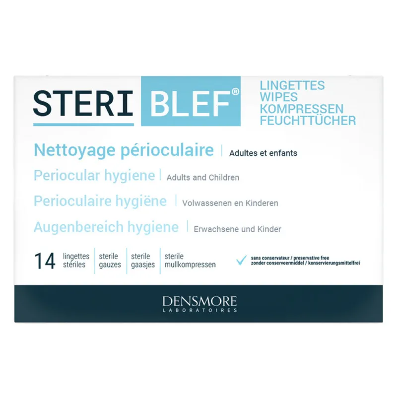 Labokapharma - Densmore Steriblef Nettoyage périoculaire 14 lingettes