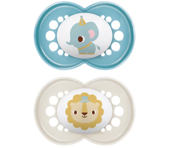 Sucette anatomique silicone Original Animaux +18 mois MAM - lot de 2 sucettes