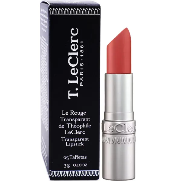 T.LECLERC ROUGE A LEVRE TRANSPARENT N°05 TAFFETAS