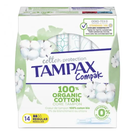 Tampax Compak Cotton protection périodique 14 tampons - MyHappyPara