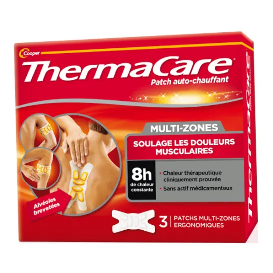 Labokapharma - ThermaCare patch auto-chauffant 8h Multi-Zones 3 patchs