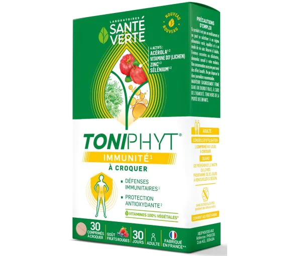 Toniphyt immunité Santé Verte - boite de 30 comprimés à croquer