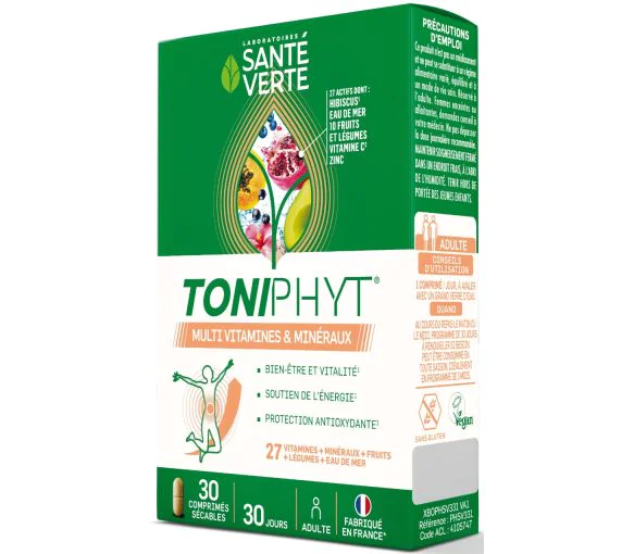 Toniphyt Multinature Santé Verte - boîte de 30 comprimés