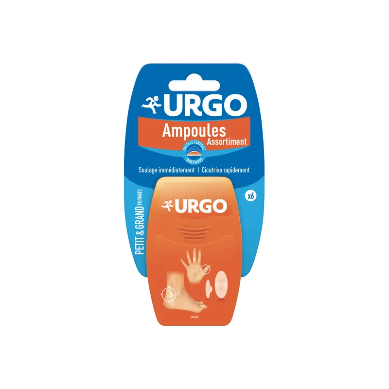 Urgo ampoules traitement assortiment petit & grand formats 6 pièces
