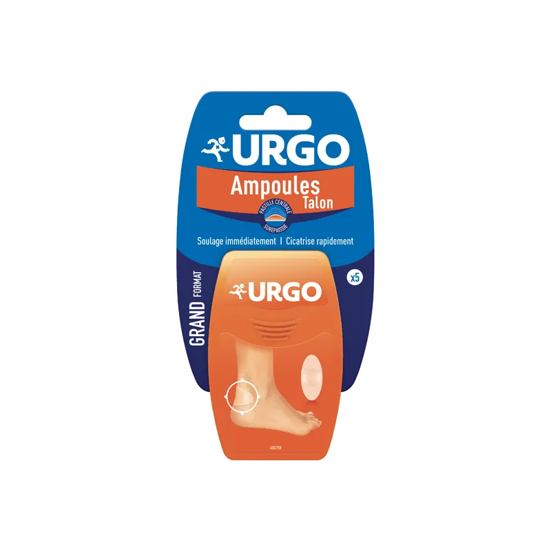 Urgo ampoules traitement talon grand format 5 pièces