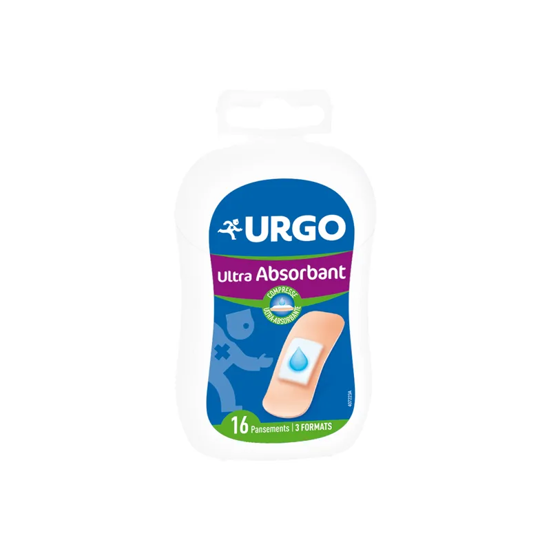 Urgo ultra absorbant 3 formats 16 pansements