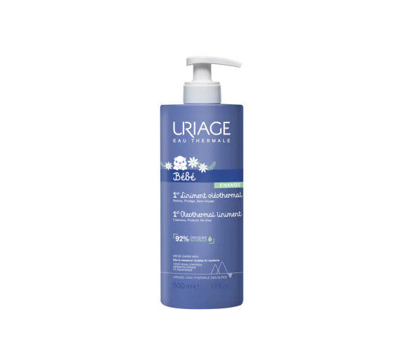 1er liniment oléothermal bébé Uriage - flacon pompe de 500 ml