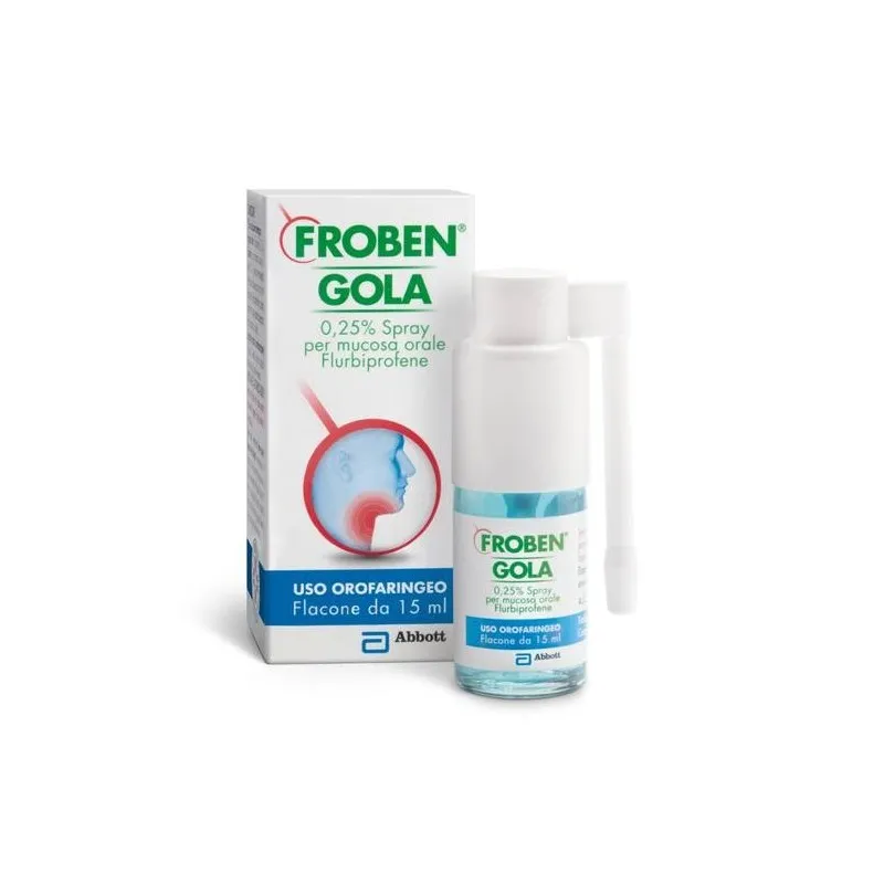 Vaporisateur pour nébuliseur pour la gorge Froben 0,25% 15 ml